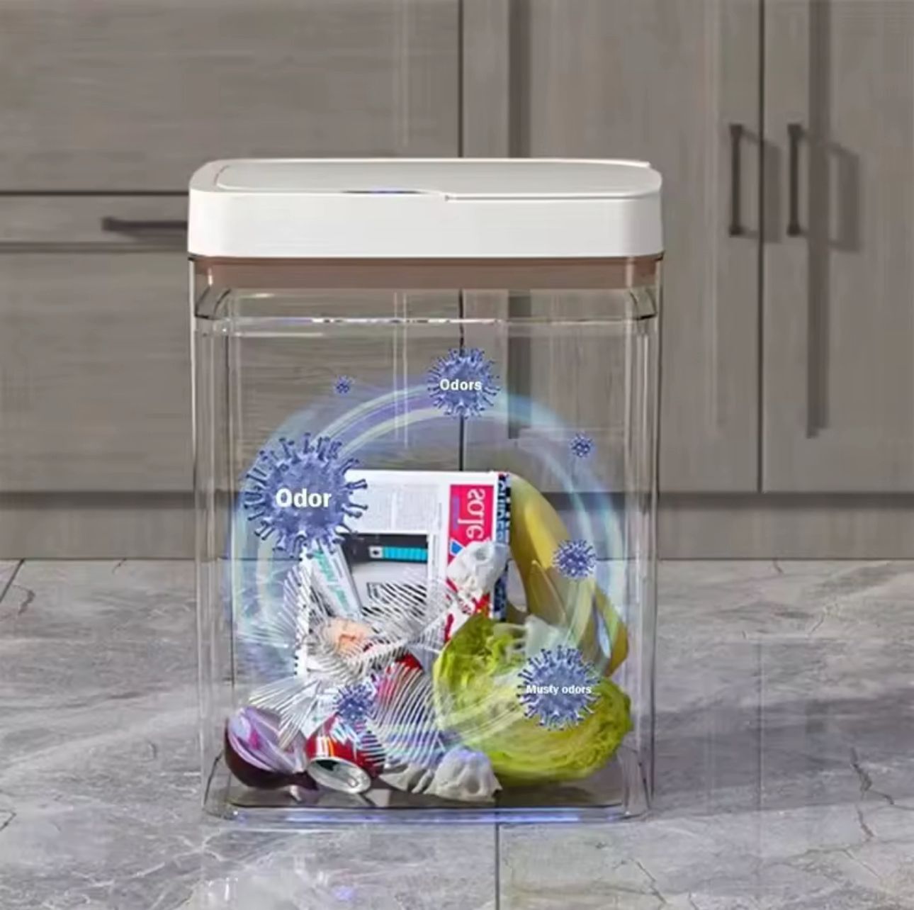 CleanSense Touchless Trash Bin