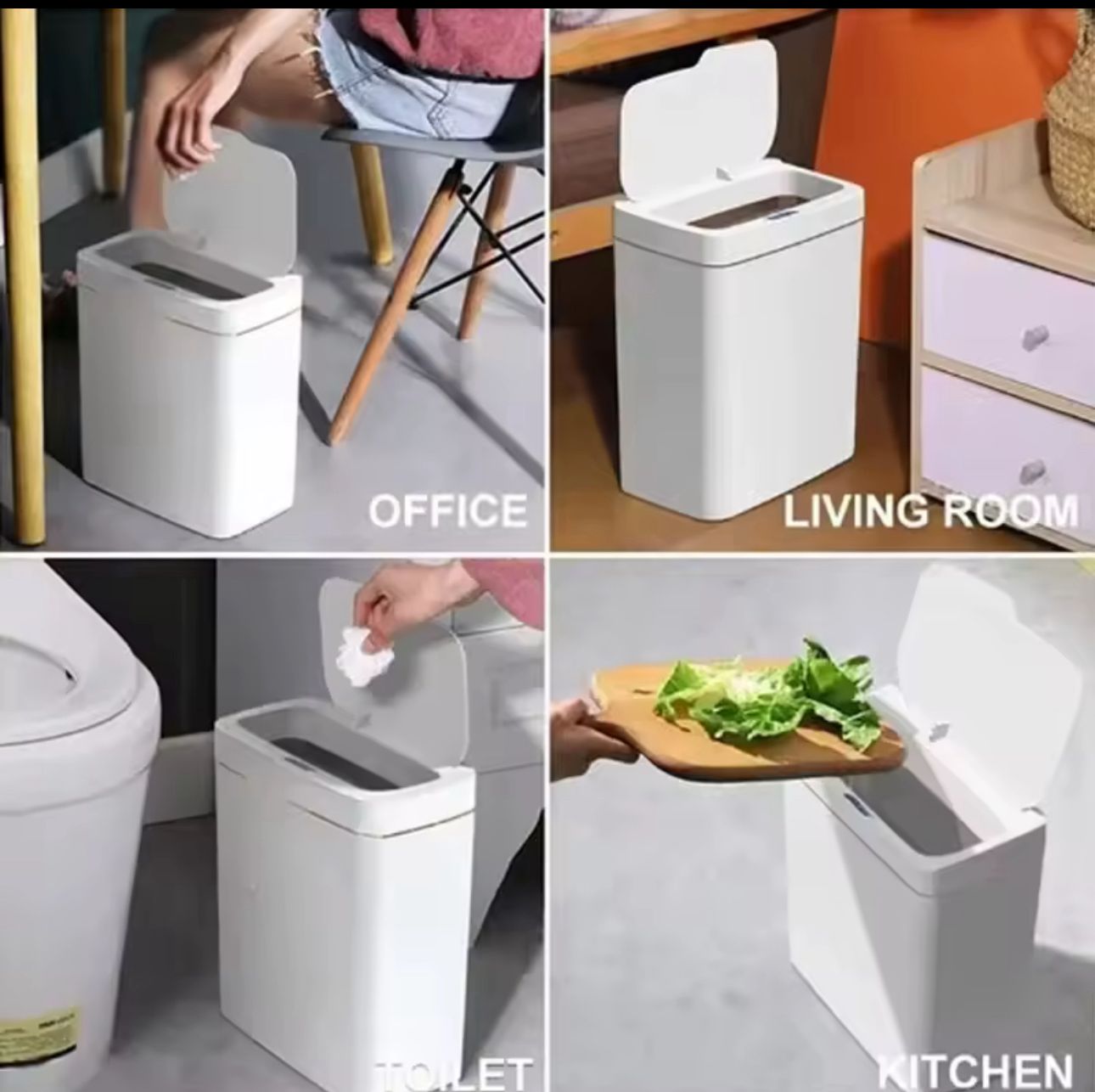 CleanSense Touchless Trash Bin