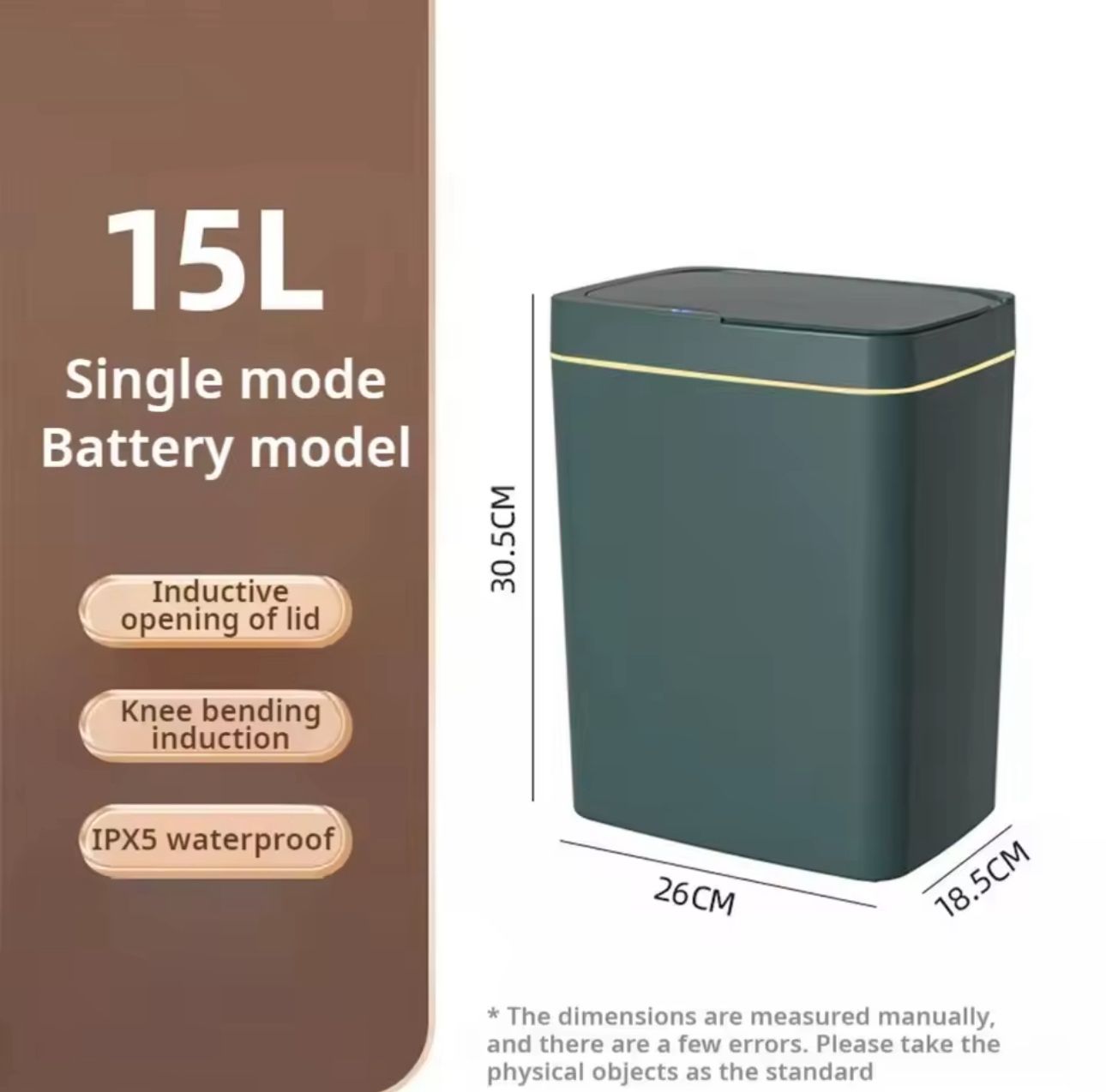CleanSense Touchless Trash Bin